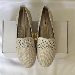 Birdies Cream Flats with Intricate Crochet Design